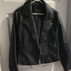 Abercrombie Black Women's Leather Jacket